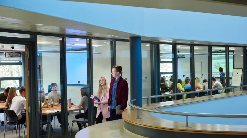 Students in the business school.
