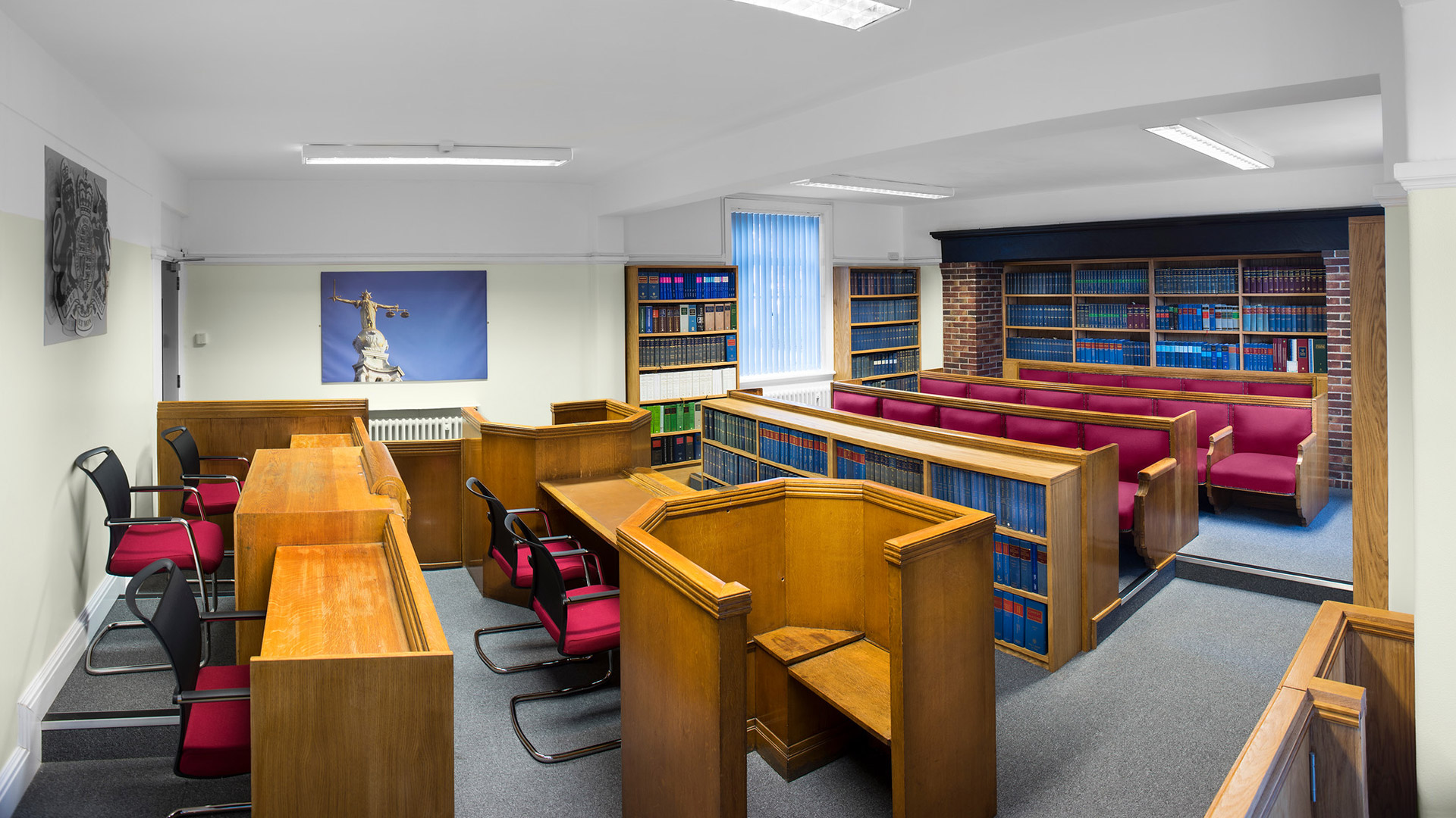 An empty mooting society room
