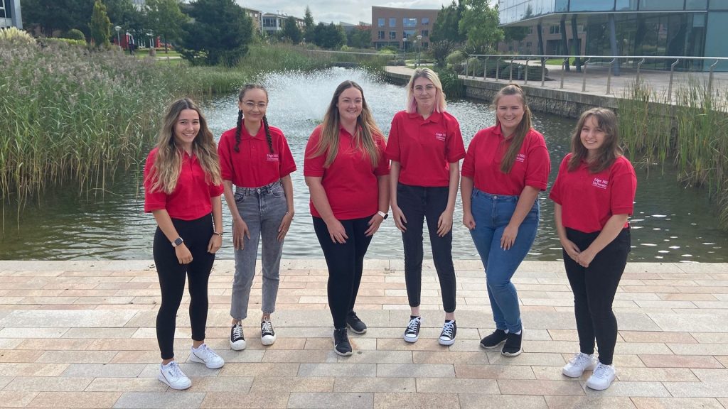 An image of the campus life team at Edge Hill.