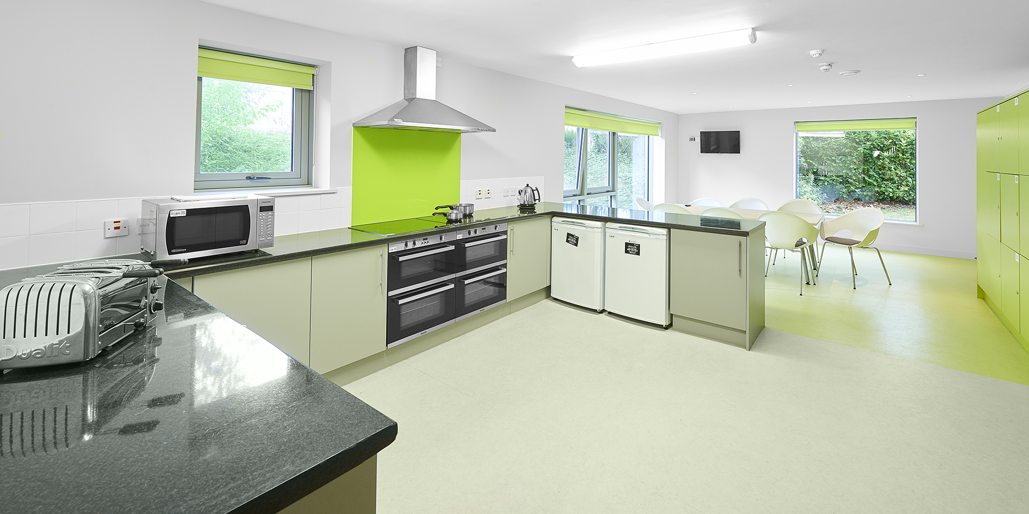 The kitchen in a Founders hall of residence.