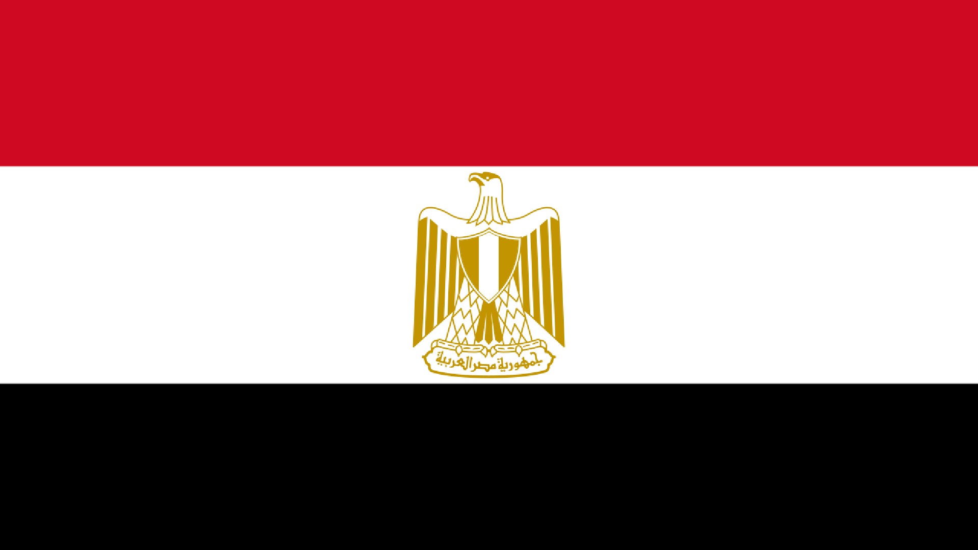 An image of the flag of Egypt