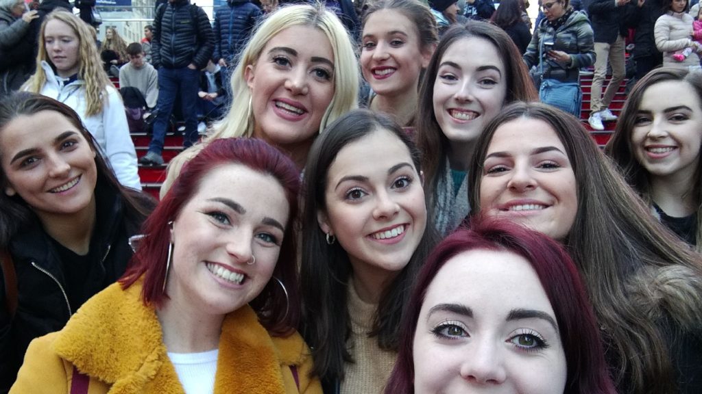 An image of a group of performing arts students in New York City.