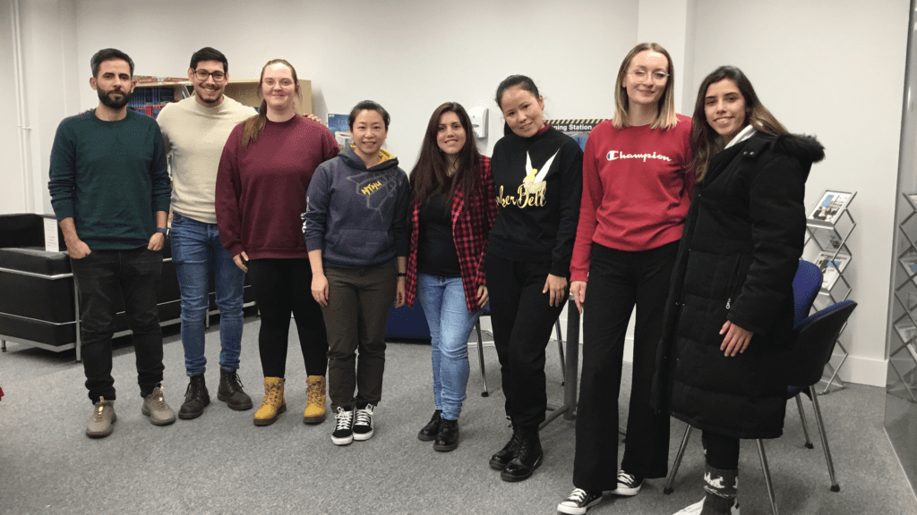 A group of eight volunteers from EHU's Language Centre.