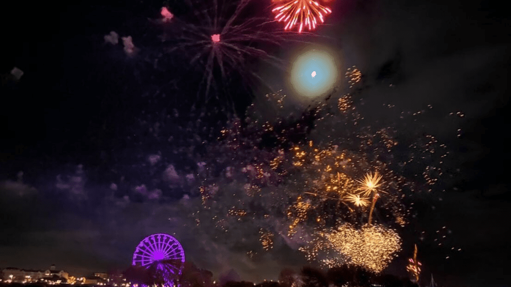 Southport colourful firework display