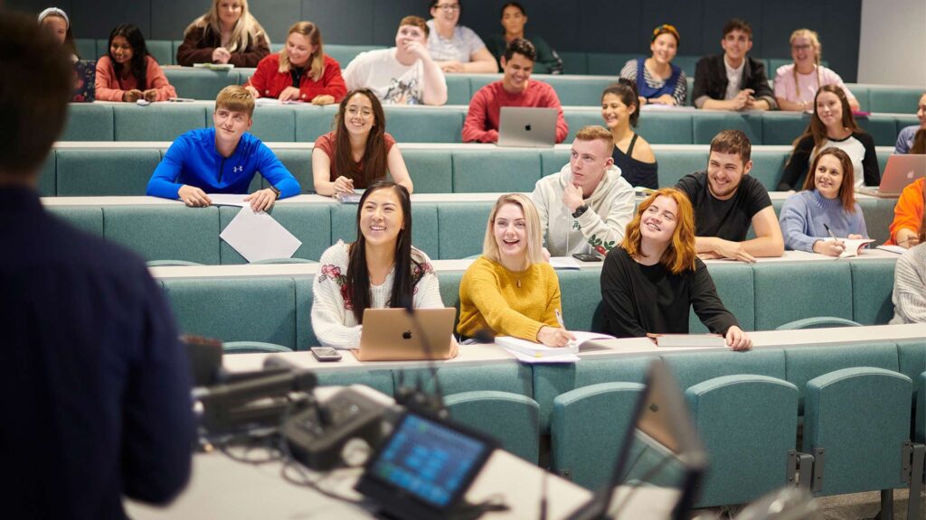Students during a class in the Law and Psychology lecture theatre