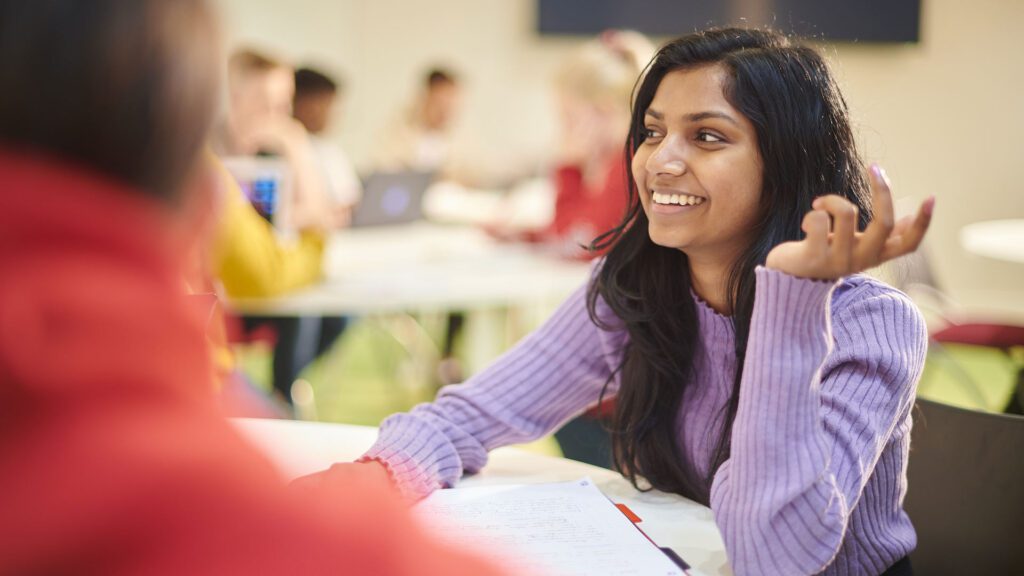 Students of Teaching English to Speakers of Other Languages during a class