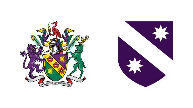 Formal crest and simplified shield