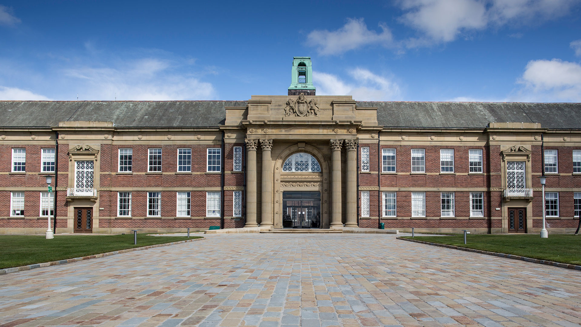 The outside of the traditional, historic, Main Building