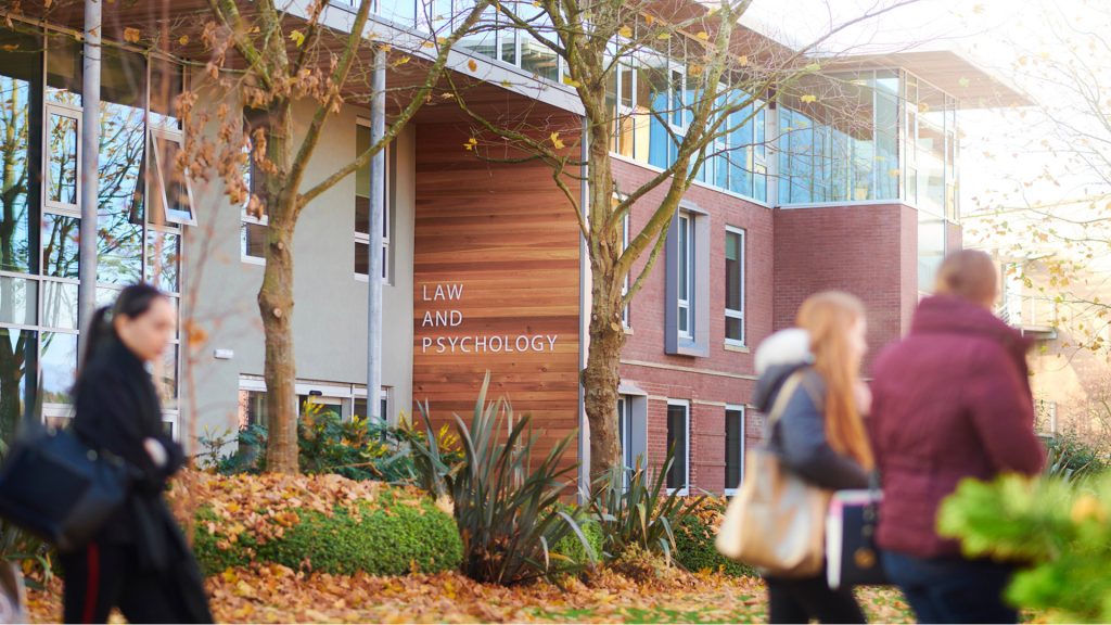 An outside image of the law and psychology building