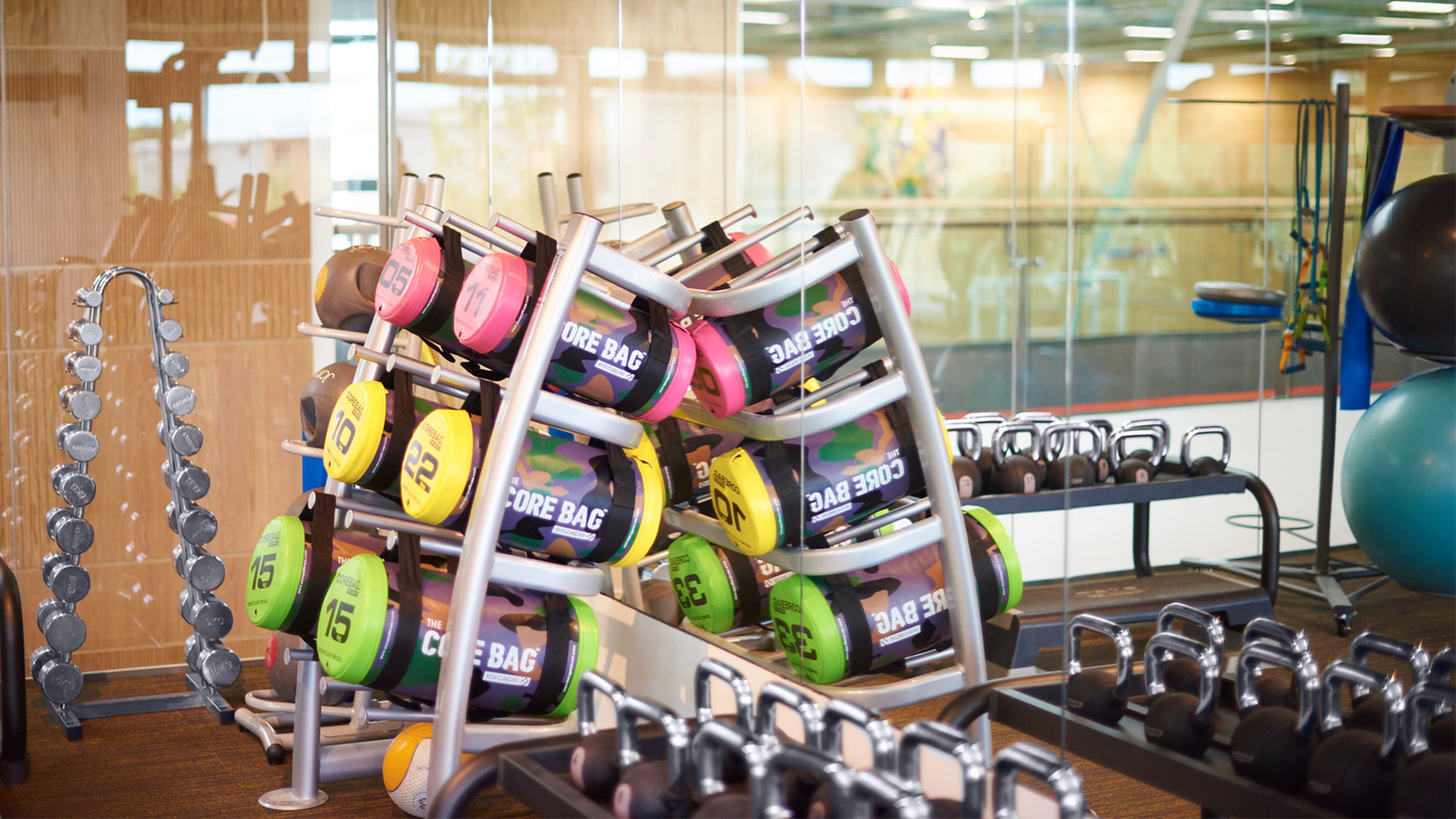 weights and equipment in the gym