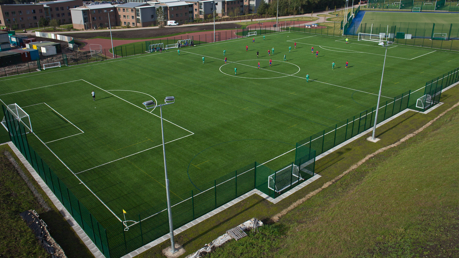 The outdoor football pitch