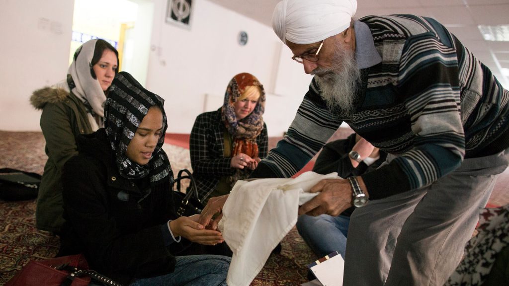 Religious Education students participate in a field trip.