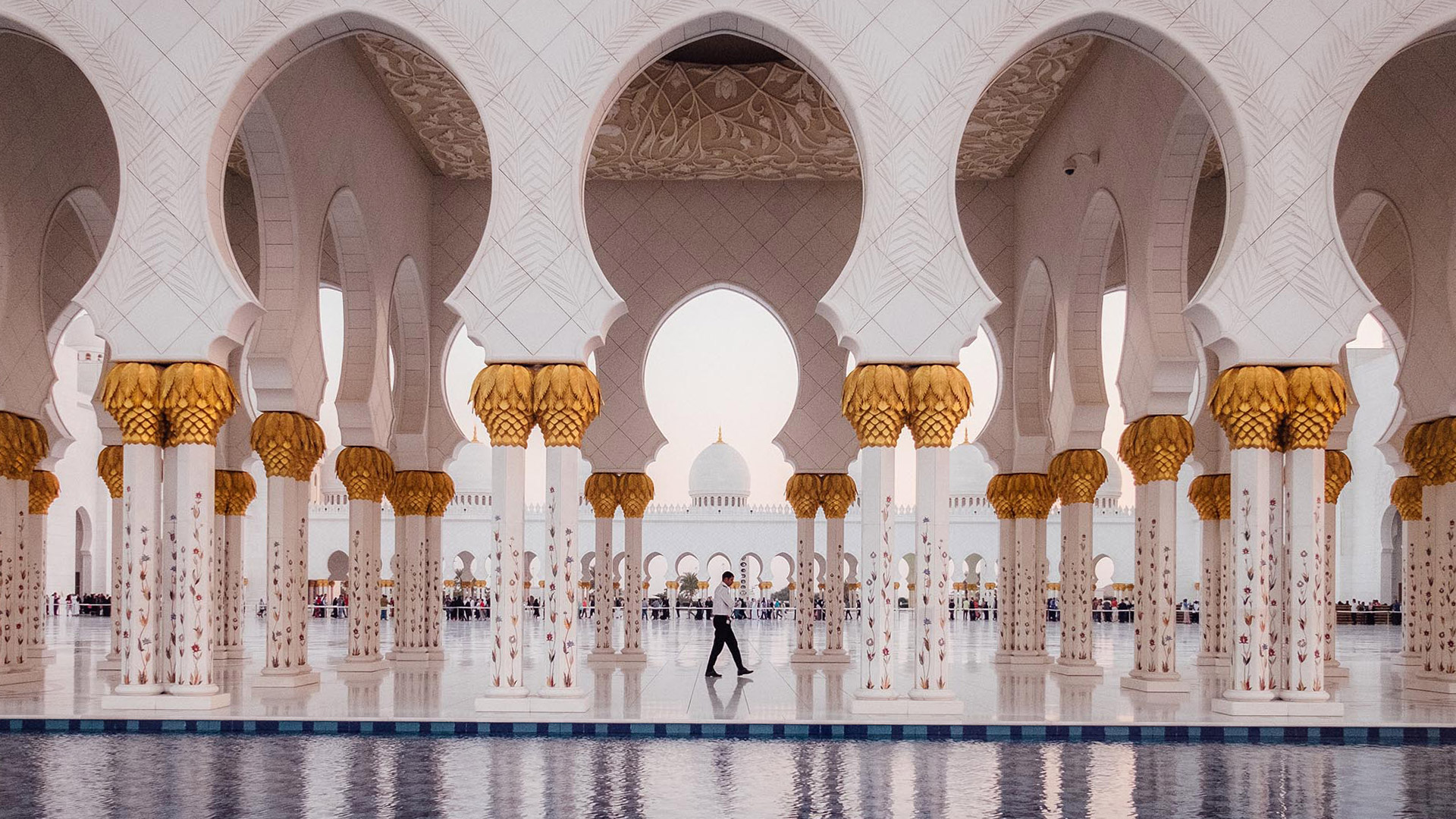 A traditional temple with Arabian architecture