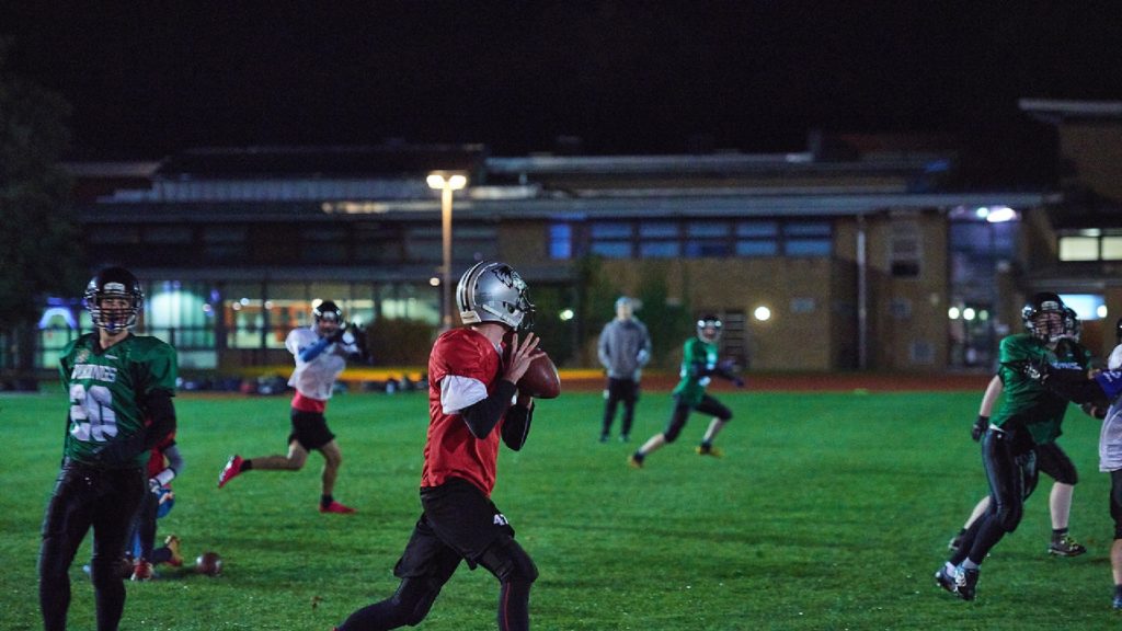 An image of the Edge Hill University american football team. 