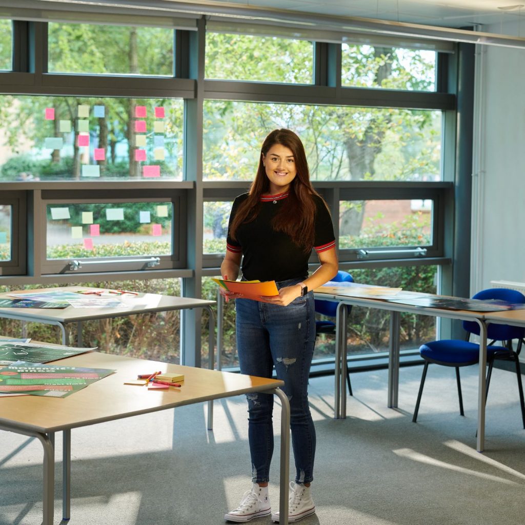 Student Holly Brock in the Business School
