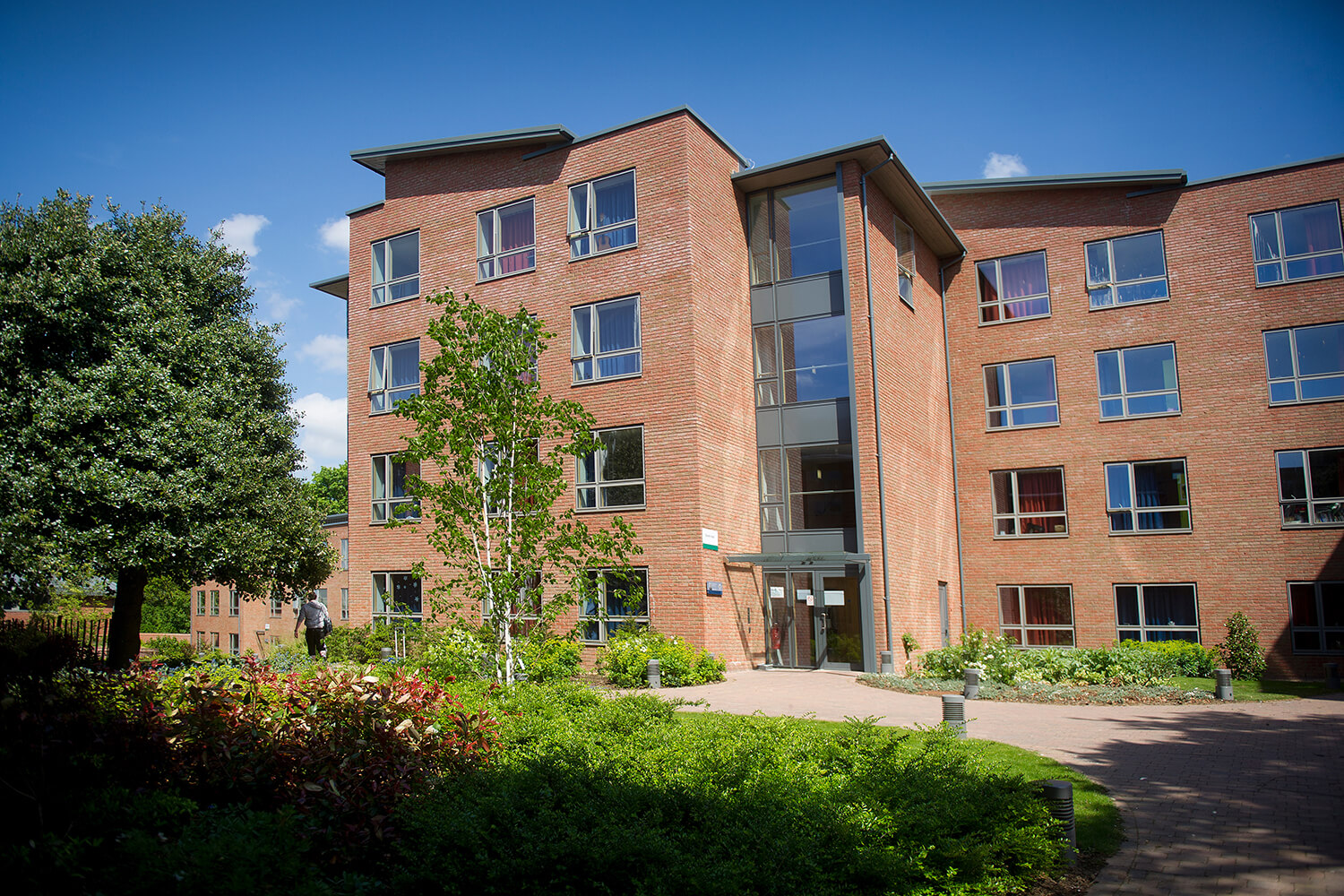 Exterior of Founders' halls of residence.