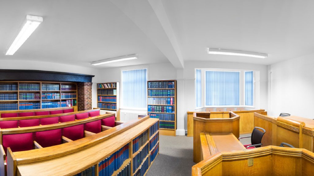 An image of the practice courtroom at Edge Hill