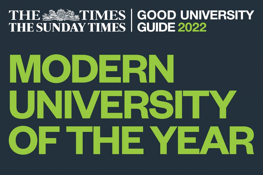 The Times and Sunday Times Good University Guide 2022 Modern University of the Year logo