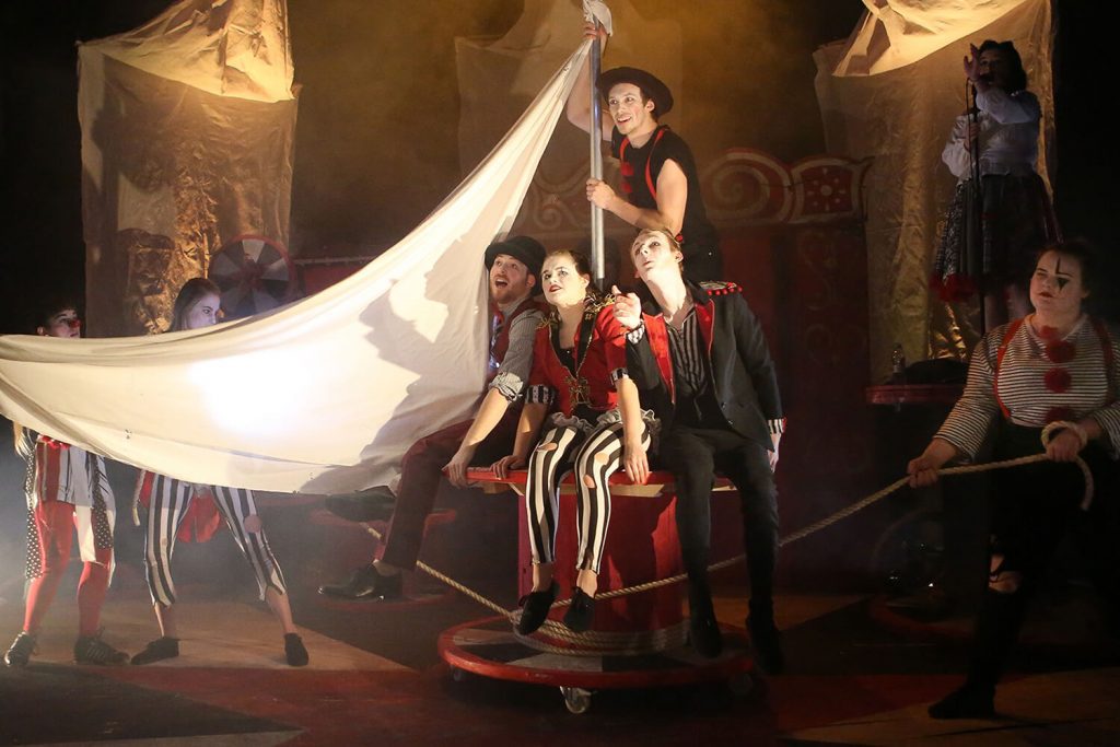 Musical Theatre students in costume during a performance.