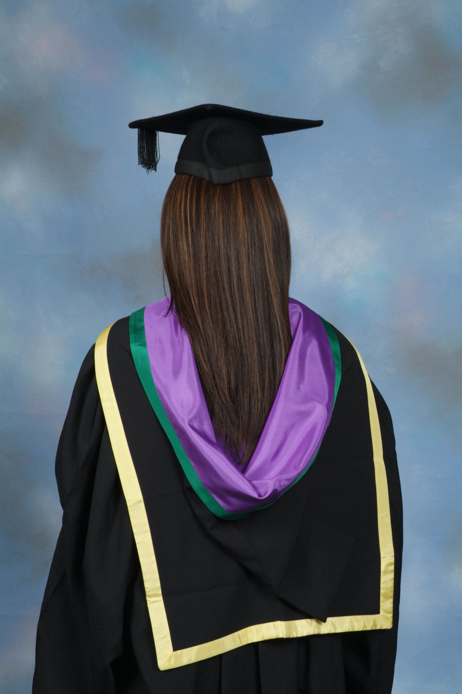 The gown worn by Masters Degree graduands.