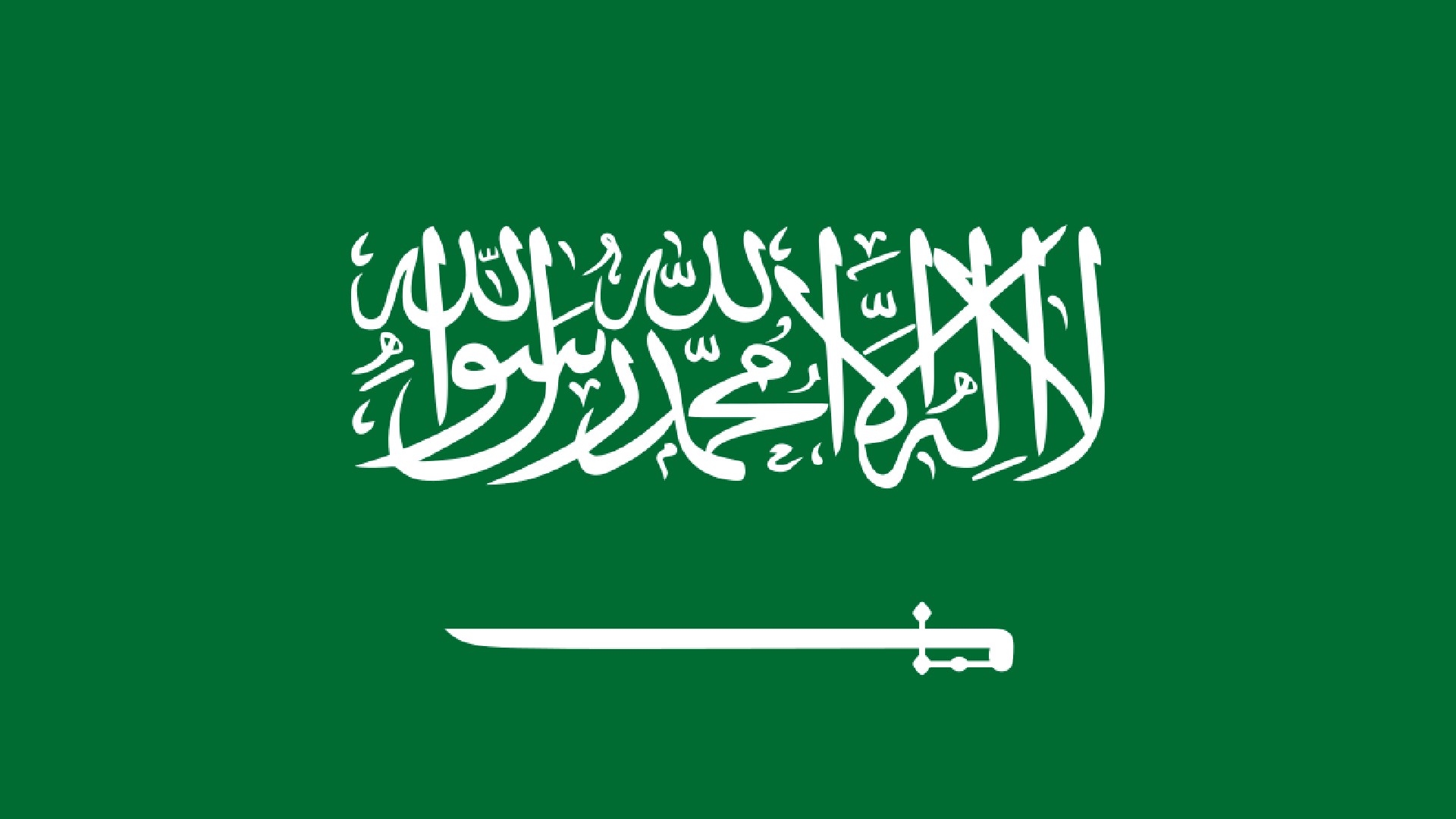 An image of the flag of Saudi Arabia
