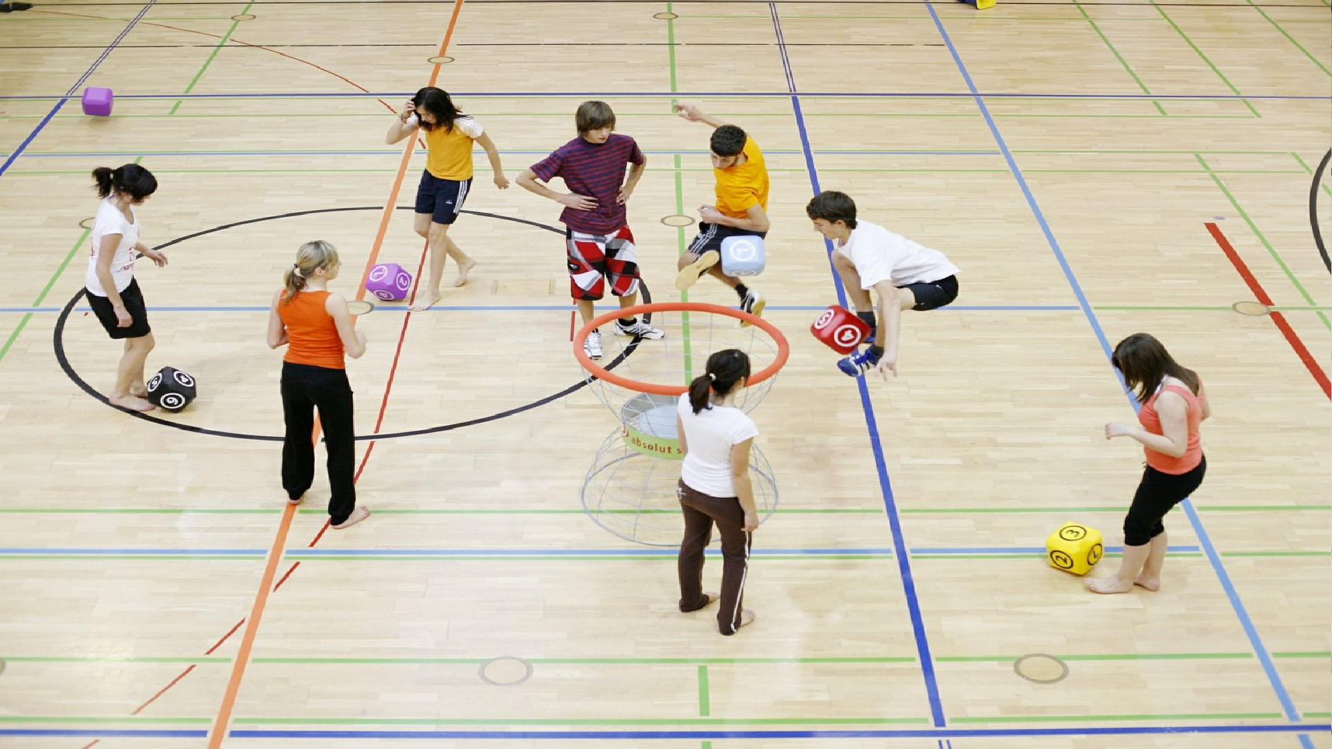 Several people participating in a sporting activity