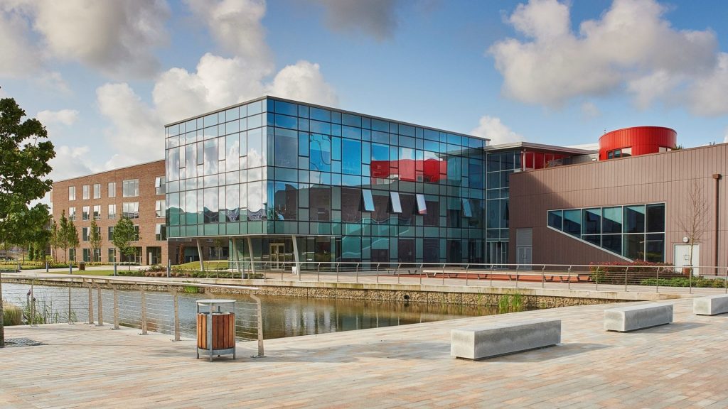 An image of the creative edge building on the Edge Hill University campus.