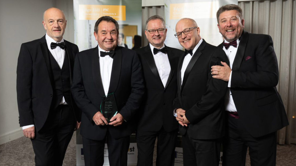 LC Automation collection their award at the 2019 SME Product and Innovation Centre awards