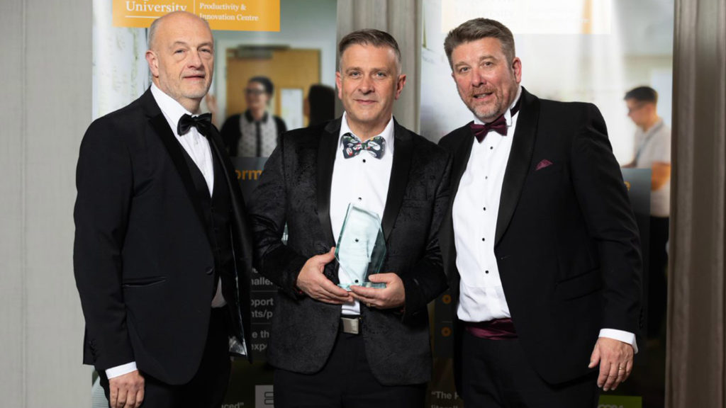 Wolfenden concrete collection their award at the 2019 SME Product and Innovation Centre awards