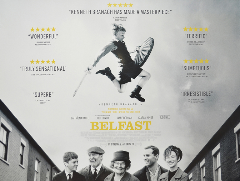 Cast of 'Belfast' pose for poster picture.