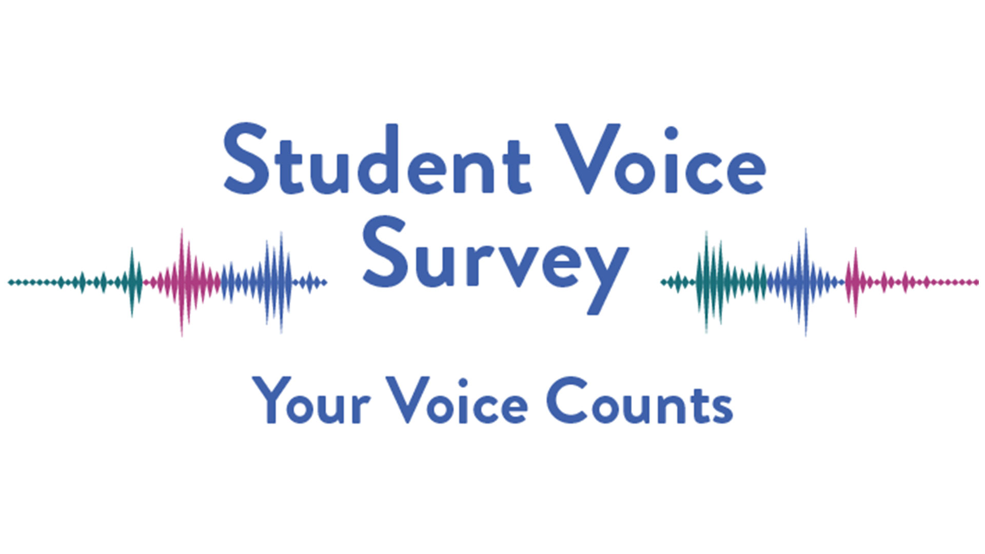 A banner that reads 'Student Voice Survey. Your Voice Counts'