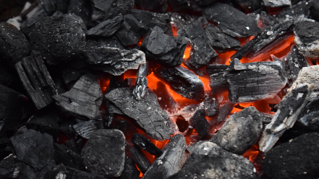 A close up image of some burning coal. Some believe Yorkshire puddings were so named because of the region’s association with coal and the high temperatures this produced that helped to make crispy batter.
