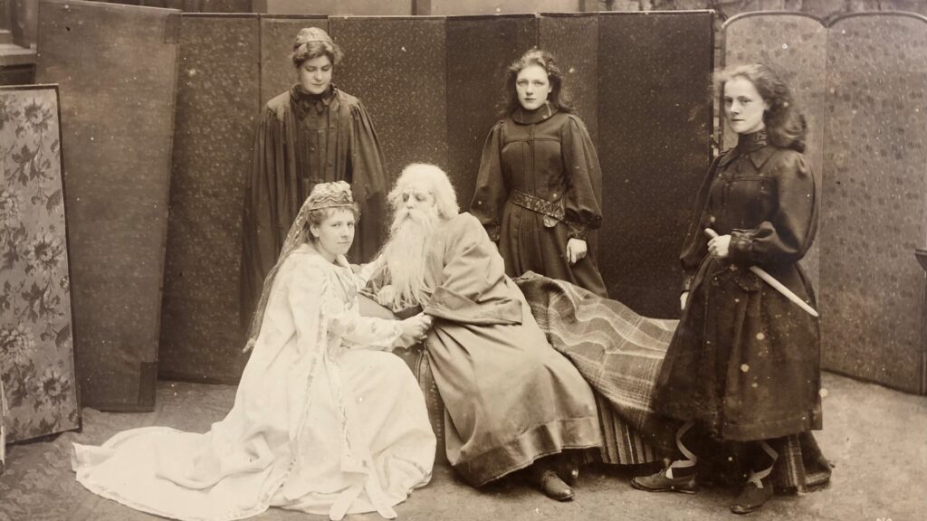 A performance of King Lear. The photo will be on display as part of an exhibition exploring the history of theatre and performance at Edge Hill University.