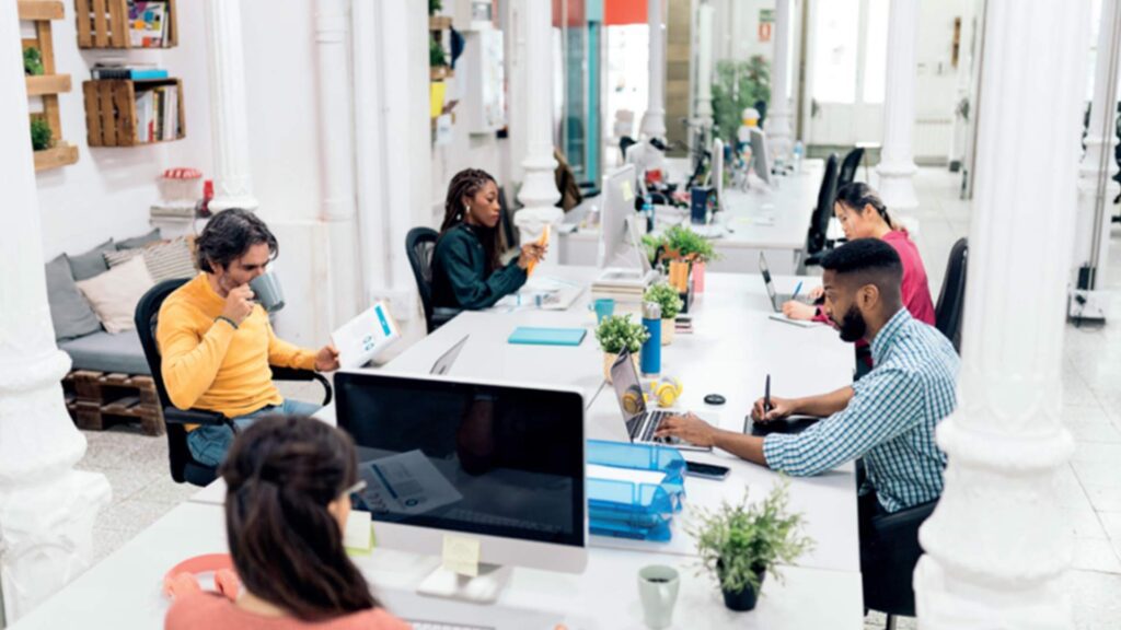 Sood staff in their office.