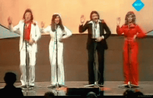 Brotherhood of Man perform at the 1976 Eurovision Song Contest.
