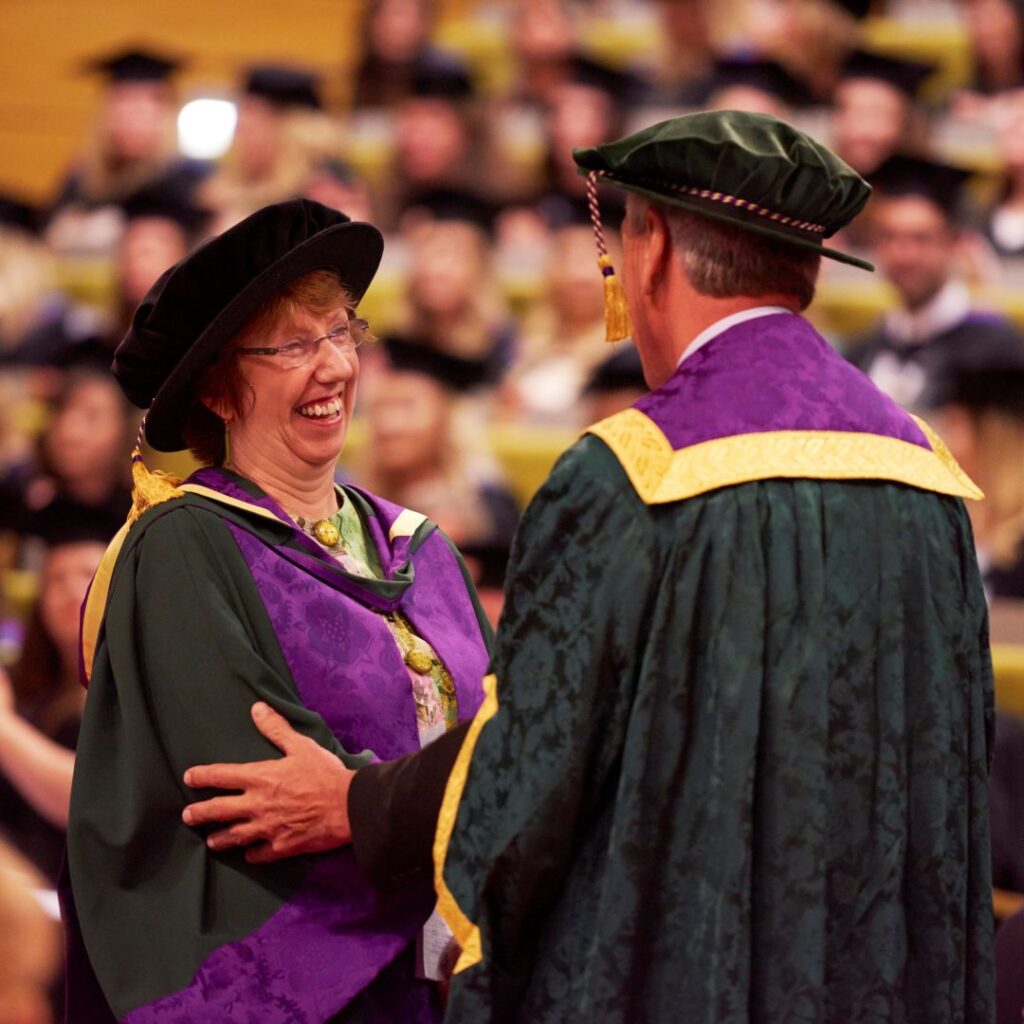 Baroness Cathy Ashton at graduation 2016.