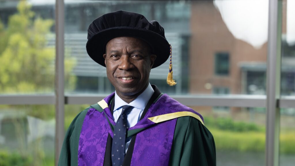 Clive Myrie, who was awarded an Honorary Doctorate by Edge Hill University.