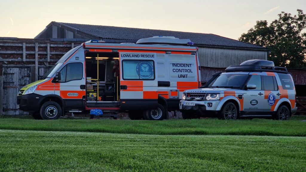 Merseyside Lowland Search and Rescue vehicles.