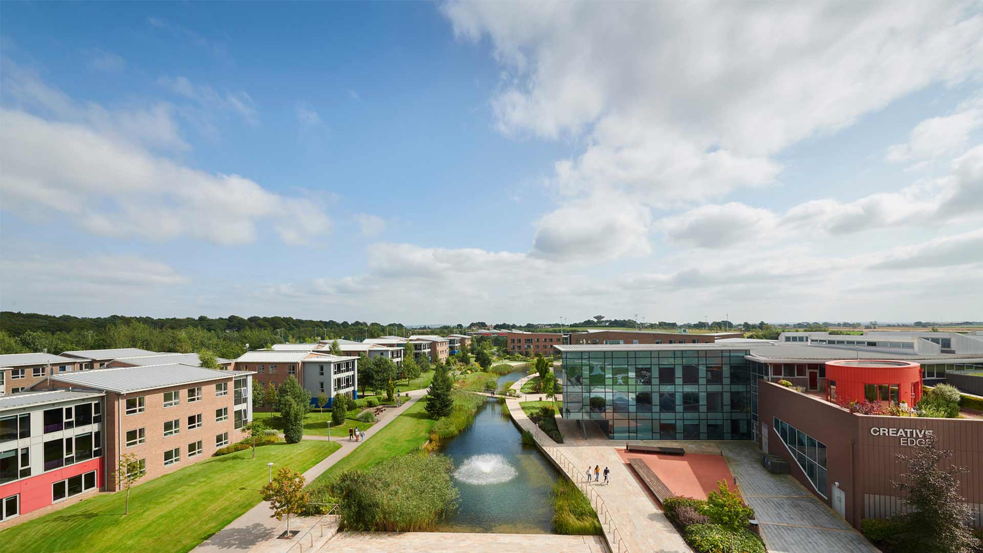 Arial view of Ormskirk campus