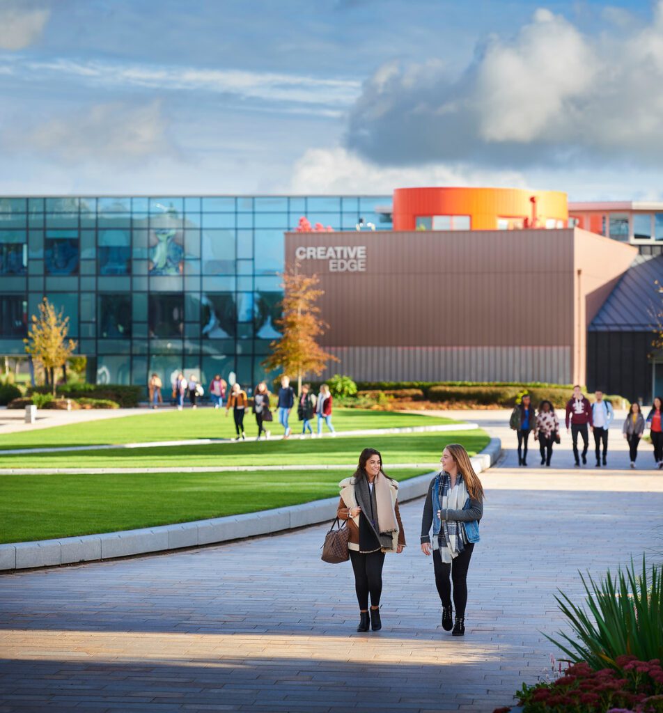 Two students walking