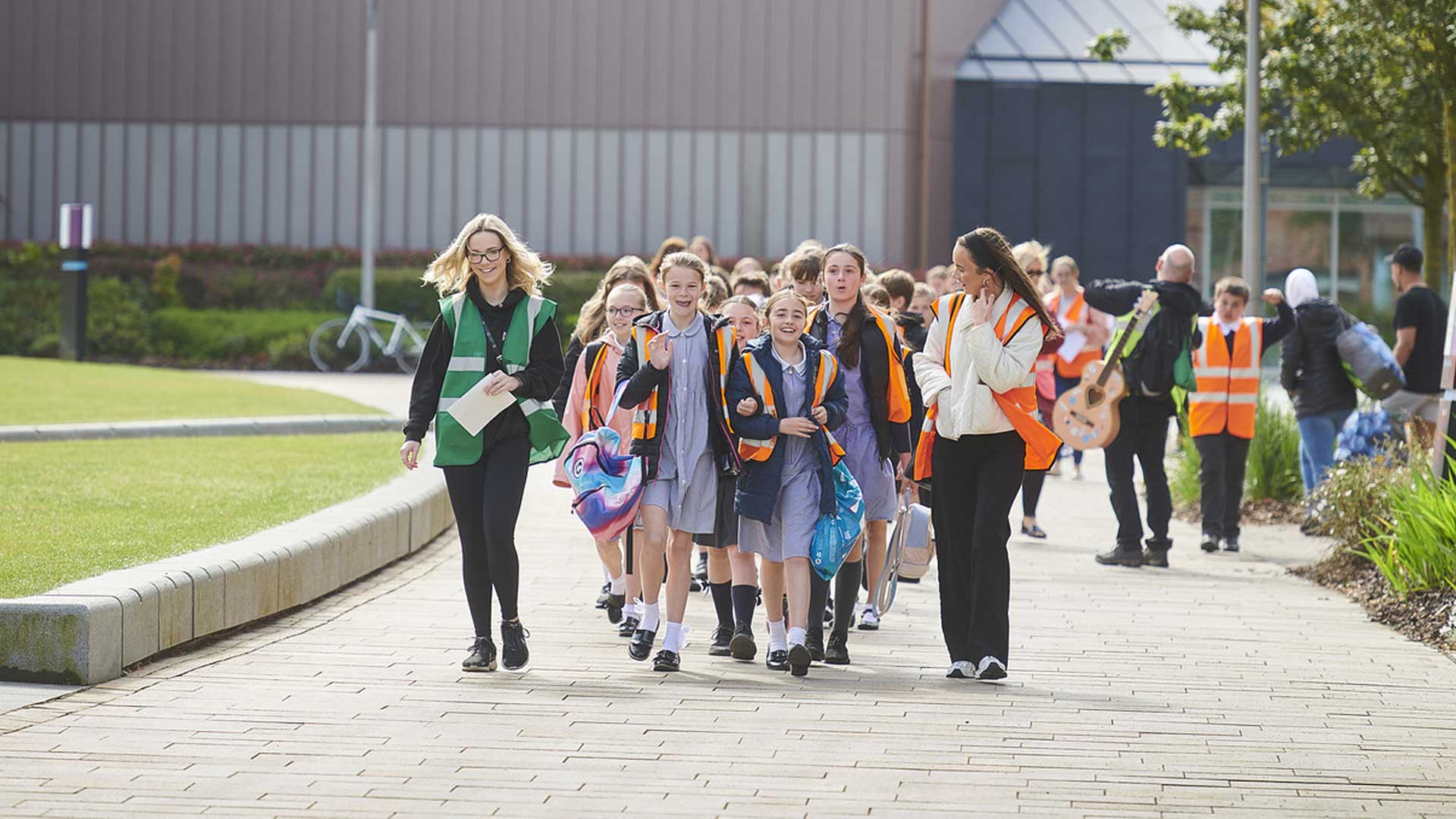 Student Ambassadors lead students from St Andrew's through campus