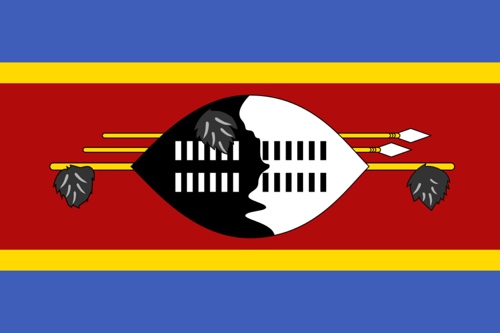 Illustrated flag of Eswatini