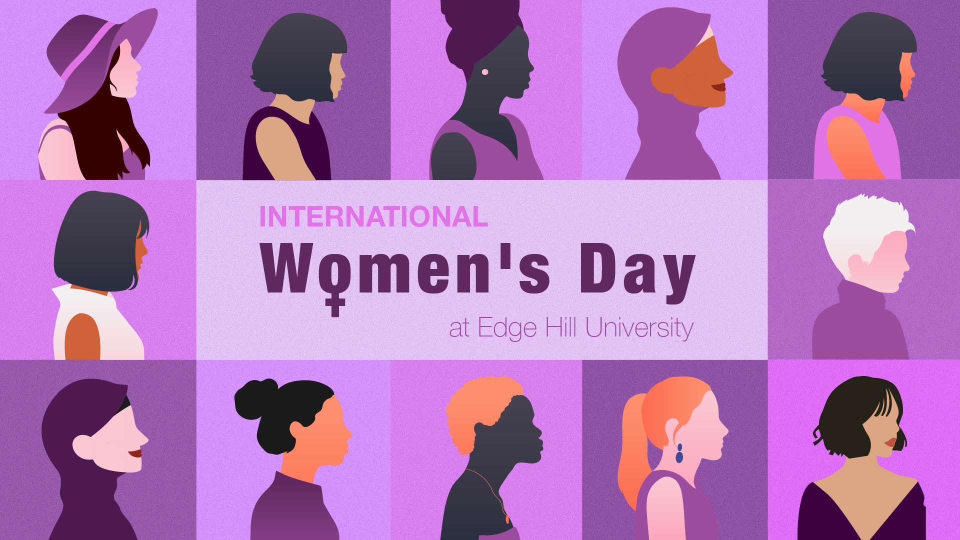 Poster for International Women's Day at Edge Hill University.