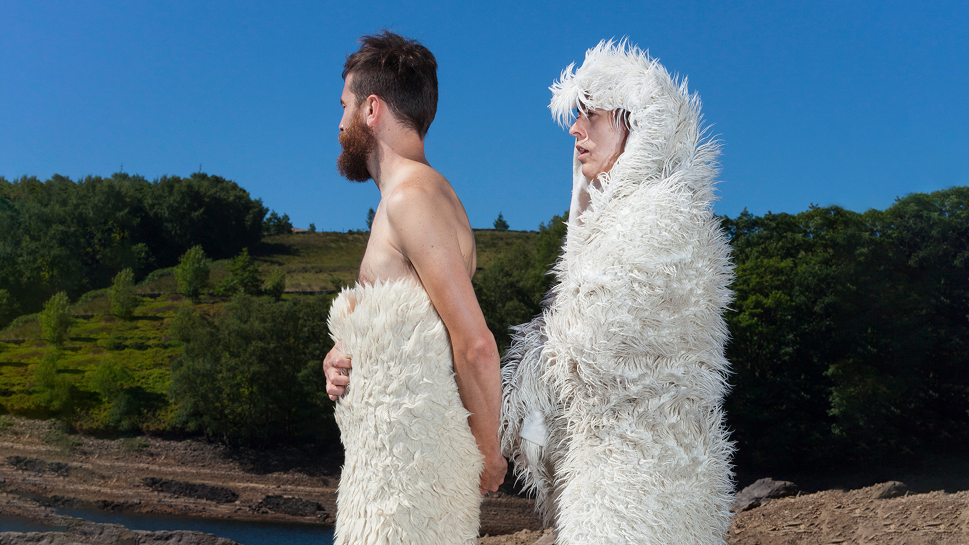 An image of second year dance students performing the polar bear is dead.