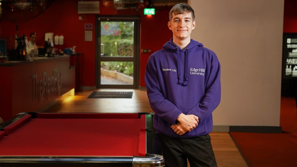 Image of James, a second-year student at Edge Hill University
