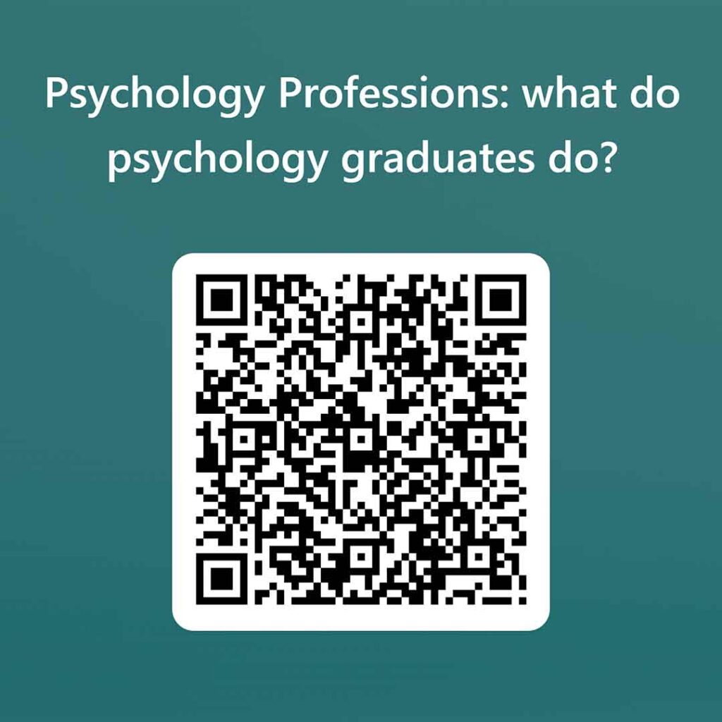 What do Psychology graduates do? QR CODE.