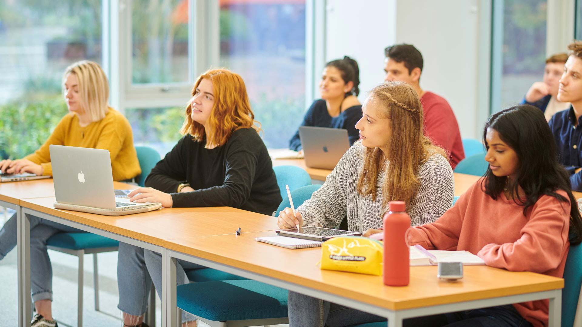 Students in a class room