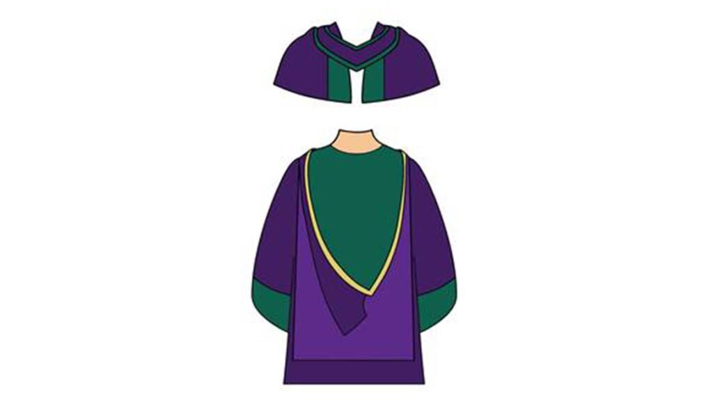 PhD Doctorate graduation robe.