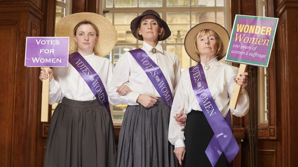 Edge Hill's Wonder Women project in 2018, celebrating 100 years of women's suffrage