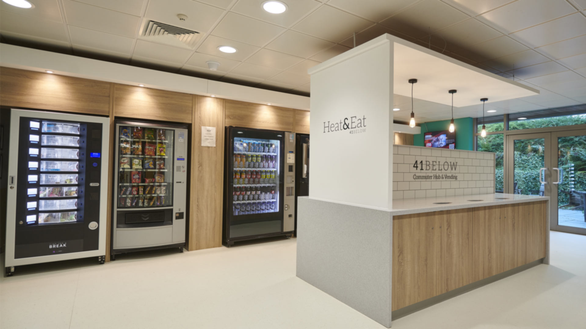 A photograph of our 41 Below eating and food heating area.